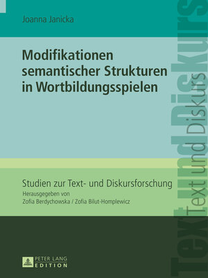 cover image of Modifikationen semantischer Strukturen in Wortbildungsspielen